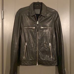 AllSaints Black Leather Jacket - Size Small